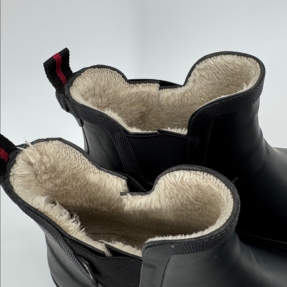 Tretorn Lina Women's Size 9  Faux Fur Lined Waterproof Chelsea Rain Boot, Black - Picture 8 of 9